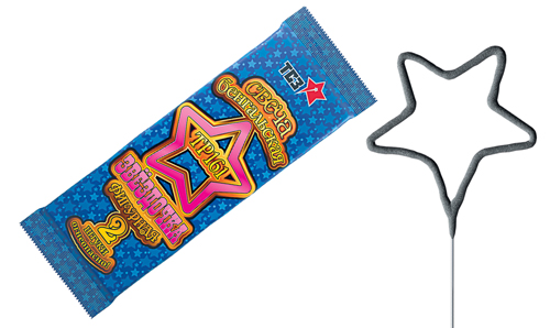  Бенгальские свечи фигурные 2 шт "Звездочка"  в Медвежьегорске