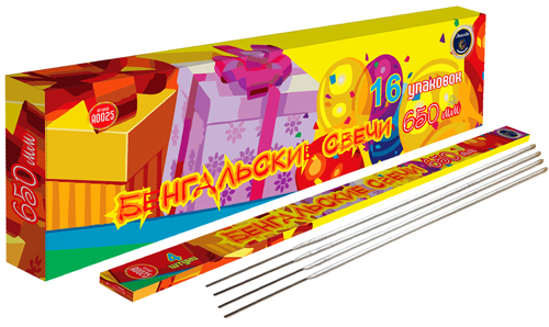  Бенгальские свечи 650 мм 4 шт  в Медвежьегорске